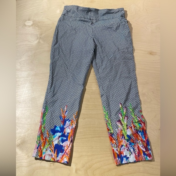 Attyre Black and White Geometric Ankle Pants 14 (NX) - Picture 2 of 13